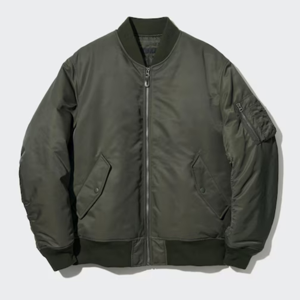 Uniqlo Men's Olive Bomber Jacket